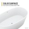 Anzzi Bellentin 5.1 ft. Solid Surface Freestanding Bathtub in Matte White FT-AZ8416 - alternate 6